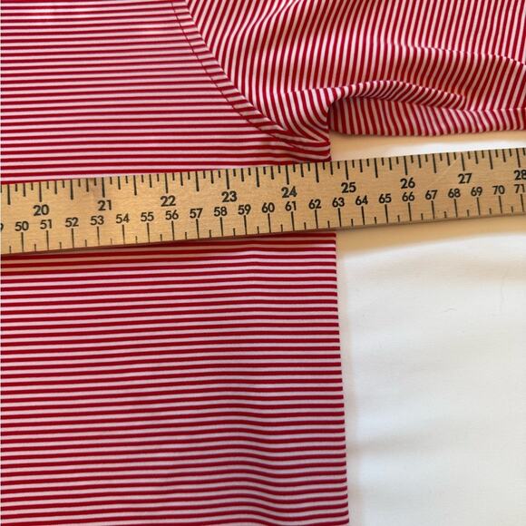 Peter Millar Summer Comfort Golf Polo Red White Stripe Dove Mountain Logo XL - Picture 10 of 10
